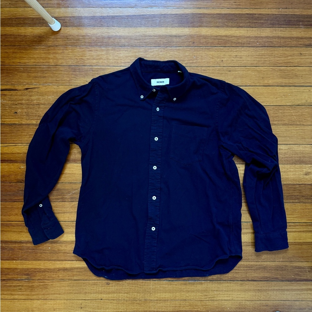 Buck Mason Deep Blue Button-Up